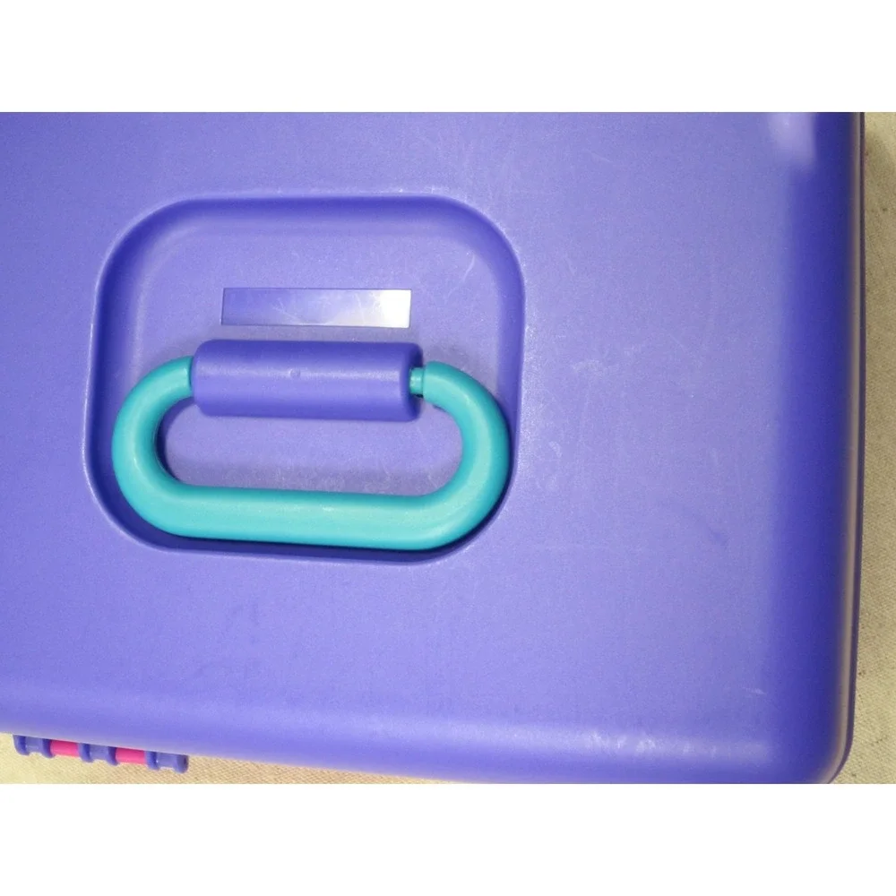 Vintage Caboodles Organizer Vanity Purple Pink Makeup Case Cosmetic Storage 2762